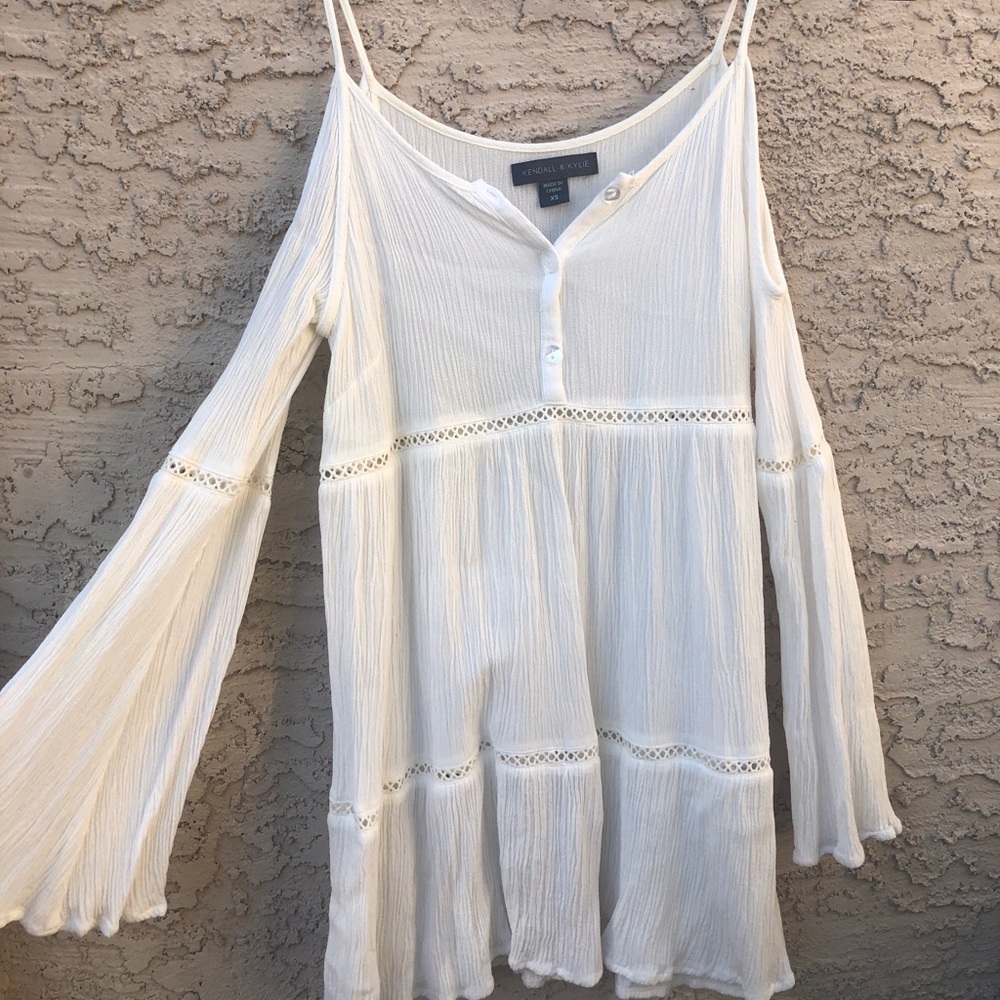 White Kendall and Kylie beach cover up